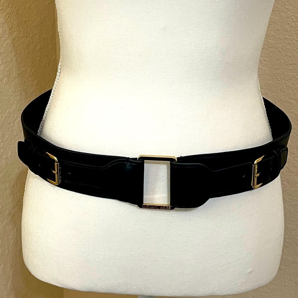 Michael Kors Women’s Belt, black and gold - Picture 1 of 7